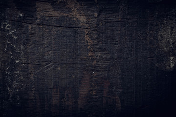Fototapeta premium black dark wood background, wooden board rough grain surface