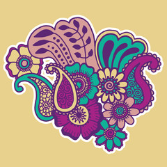 Fototapeta premium Mehndi design. Patterns.