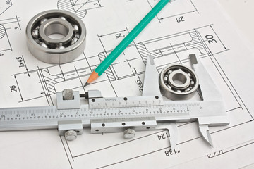 technical drawing and bearing