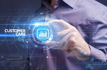 Business, Technology, Internet and network concept. Young busine