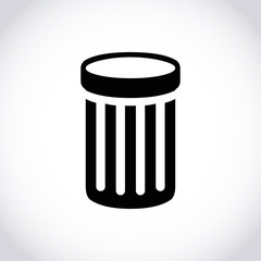 trash bin icon stock vector illustration flat design
