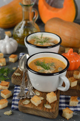 Pumpkin soup puree