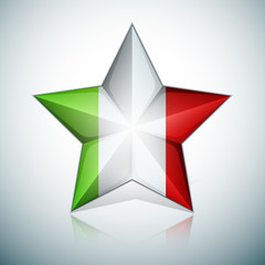 Italy flag star illustration