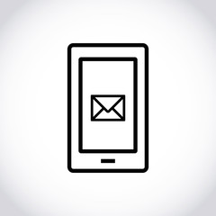phone sms icon stock vector illustration flat design