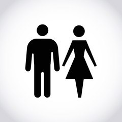 man and woman icon stock vector illustration flat design