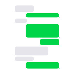 Fototapeta premium Short Message Service SMS Blank Bubbles Set. Vector