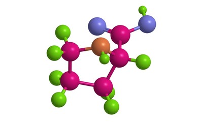 Molecular structure of L - proline