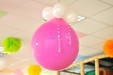 Fototapeta na wymiar Pink big balloon