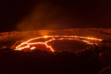 Eruption of Volcano Erta Ale, Ethiopia