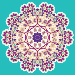 Round colorful mandala.