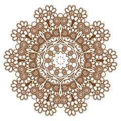 Round brown mandala.