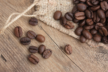 coffee beans in a bag