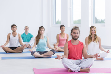 Group of yoga practitioners