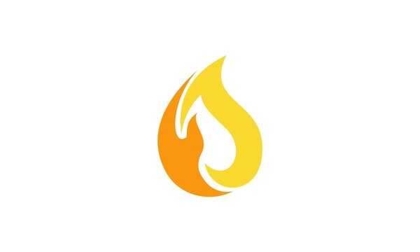 Flame, Fire and Water Logo Template