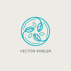 Vector logo design - cosmetics and beauty concept