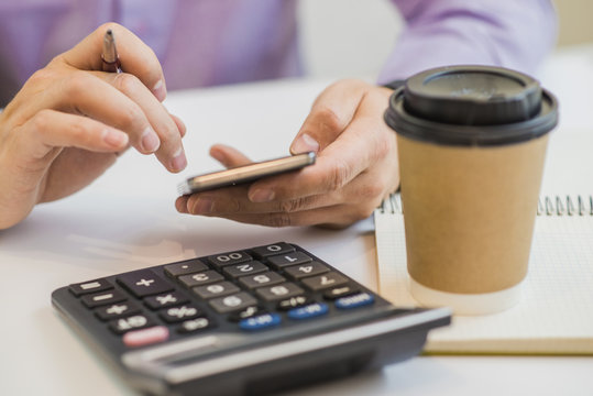 close up, business man or lawyer accountant working on accounts