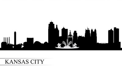 Kansas City skyline silhouette background - 123647963