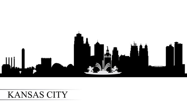 Kansas City skyline silhouette background