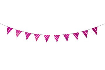 Obraz premium Triangle papers hanging on the rope.For decoration in house.
