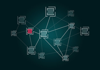 Networking and connection backdrop . Mixed media