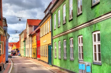 Selbstklebende Fototapeten Buildings in the old town of Helsingor - Denmark © Leonid Andronov