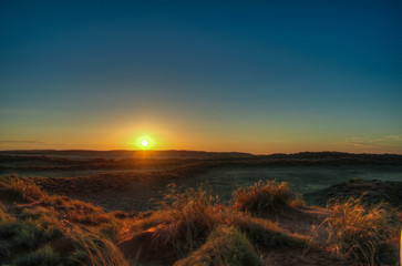 Sunset in the Namib desert., national park Namib-Naukluft, Namibia