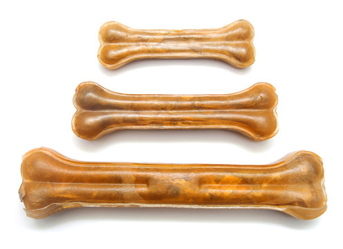 Dog bones for chewing different sizes
