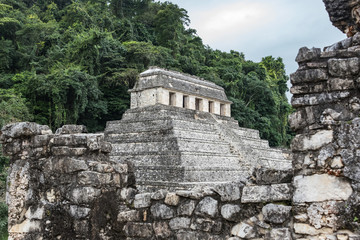 temple of ancient mayan palenque, mexico