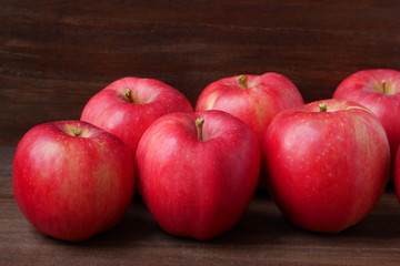 Ripe fresh red apples