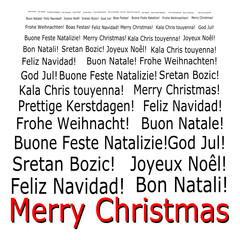 Merry Christmas wordcloud - 3D illustration