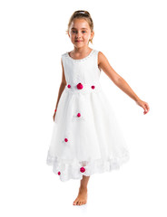 Naklejka premium Little girl dressed as a princess