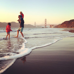 travel familly in road trip in San Francisco
