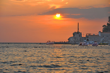 Sunset on the Adriatic sea