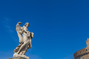 Sculpture on Sant Angelo Bridge in Rome