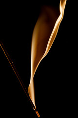 Abstract composition with smoke shapes