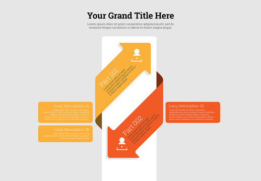 Two Continuous Arrows Infographic