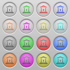 Yen bank plastic sunk buttons