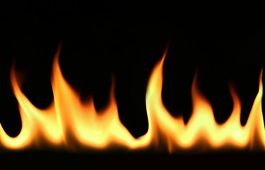 fire,flames isolated in black background.