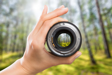 Fototapeta Photography camera lens concept. obraz