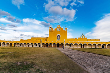 Franciscan Monastery San Antonio de Padua atop the acropolis of Izamal or Pueblo Magico