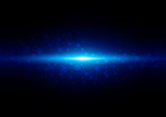  Abstract Mesh Background with Circles, Lines and Shapes on blue