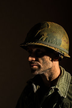 American Soldier (Vietnam War) Suffering With Battle Fatigue/PTSD.