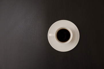 Coffee on black background