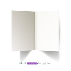 White 2 page brochure mock-up template isolated for your branding and identity design. Vector Illustration EPS10