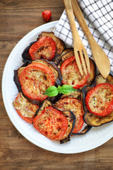 Baked eggplant with tomatoes