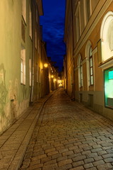 On deserted streets of Tallinn.