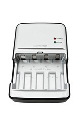 AA/AAA accumulator battery charger, isolated on white background