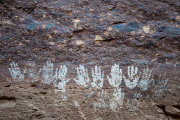 Petroglyph rock painting in Baja Mexico