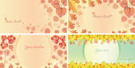 Set autumn backgrounds
