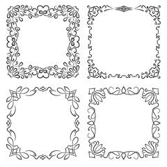 4 decorative black frames